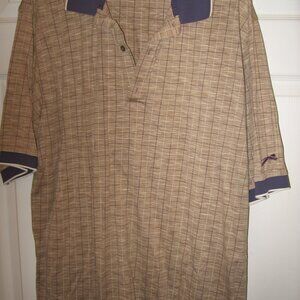 Slazenger Plaid Polo Golf Shirt Men's Size Large